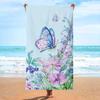 Aquarell Schmetterling Floral Strandtuch Super Saugfähig Schnell Trocknend Leichtes Handtuch Weich Für Sommer Reisen Schwimmen Yoga