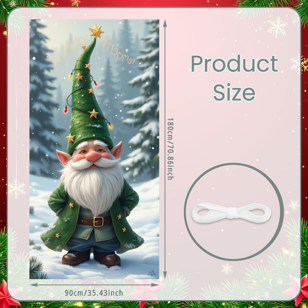 Holiday Decoration Gift Boxes Seasonal Banner Christmas Banner Cheerful Expression Santa Claus Banner For Family Gathering