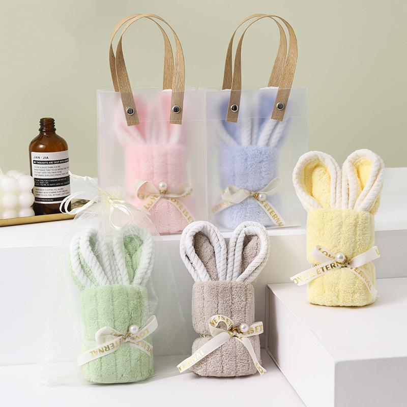 1PC Bow and Pearl Design Comfortable Wedding Cute Easter Party Gifts Rabbit Shape Bathroom Supplies Multiple Colors