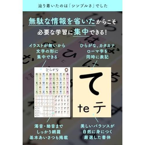 KIOKU Hiragana Katakana Wasserdichtes Poster Hergestellt in Japan Aiueo Tabelle für Prüfungen Pädagogisches Lernen A3 Größe (Hiragana-Poster)