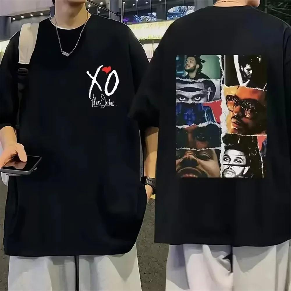 2026 Summer Pop Rapper The Weeknd Xo Album Graphic T Shirts Men Fans Hip Hop New Short Sleeve 100 Pure Cotton Printed Tshirt