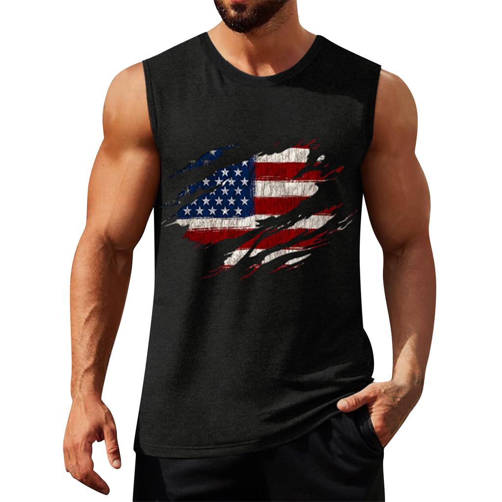 Mens Summer Surf Beach Tank Top Large Size Casual Breathable Sleeveless Top Loose  Print Tank Top Man Shirt