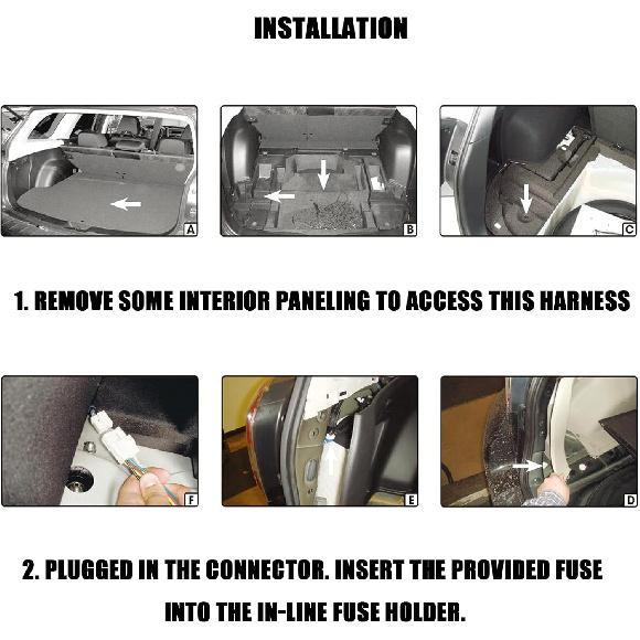 Custom Fit 4 Way Pin Flat Tow Trailer Wiring Harness for Subaru Ascent, Forester, Outback, Crosstrek