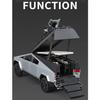 1/32 Tesla Cyber the Truck Pickup Alloy Camping RV Car Model Diecasts Metal Toy Van Motorhome Touring Car Model Sound Light Kids Gifts