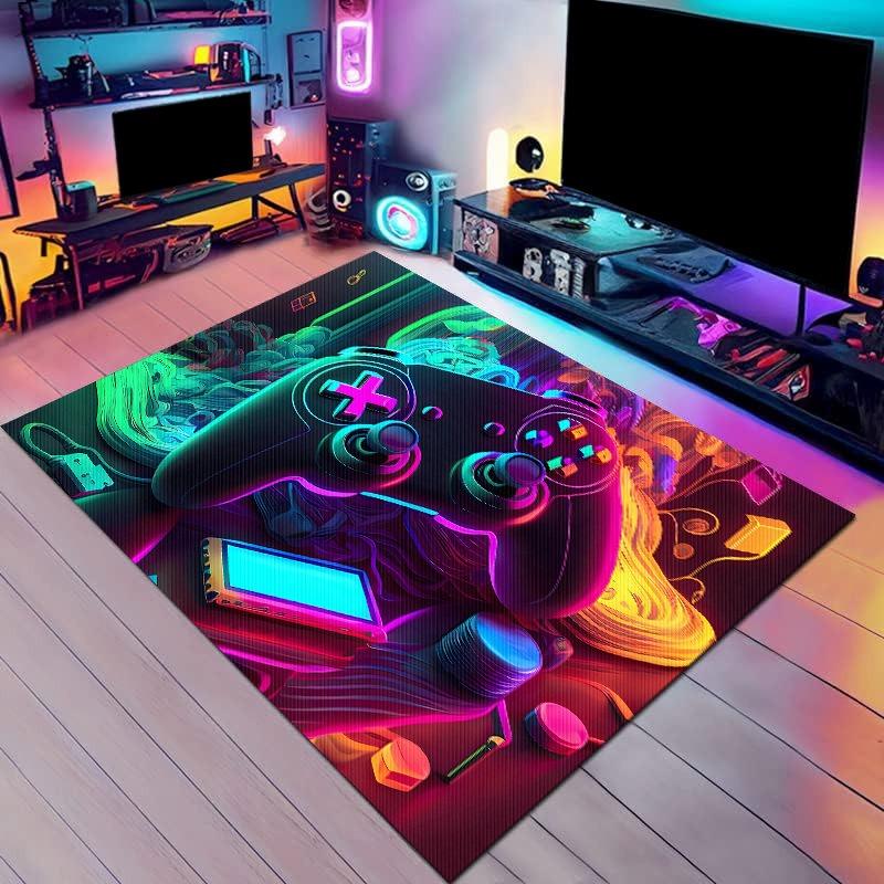 Cool Esports Controller Carpet Esports Theme Door Mat Esports Room AtmosphereDecoration Anti Slip Carpet Computer Room Floor Mat