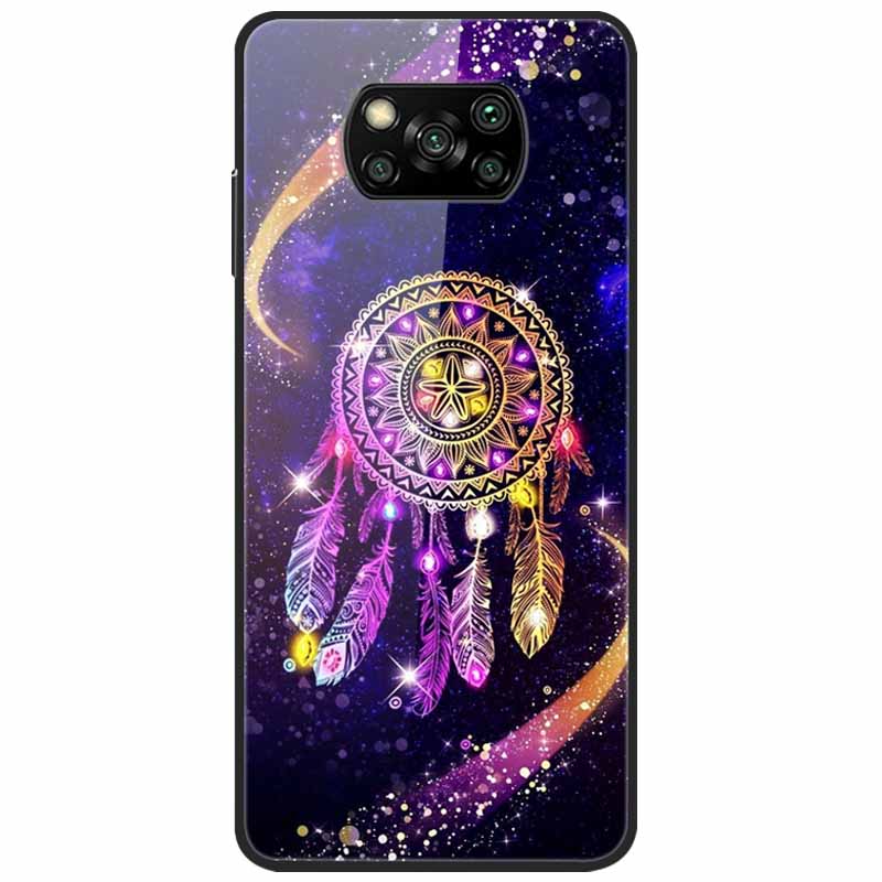 Etui na Poco X3 Pro Modne Urocze Szkło Hartowane Luksusowe Pokrowce Coque dla Xiaomi Poco X3 NFC Etui PocoX3 X 3 Zderzak Ochronny