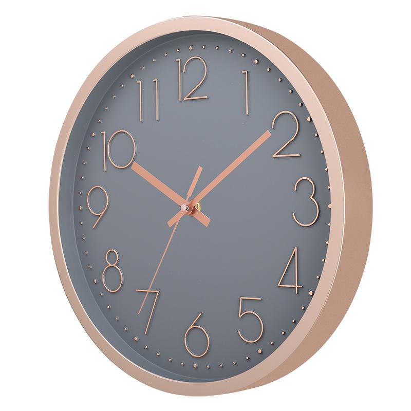 12 Inch 30CM Silent Wall Clock, Creative and Fashionable, Three-dimensional Digital Minimalist Clock for Home Living Room