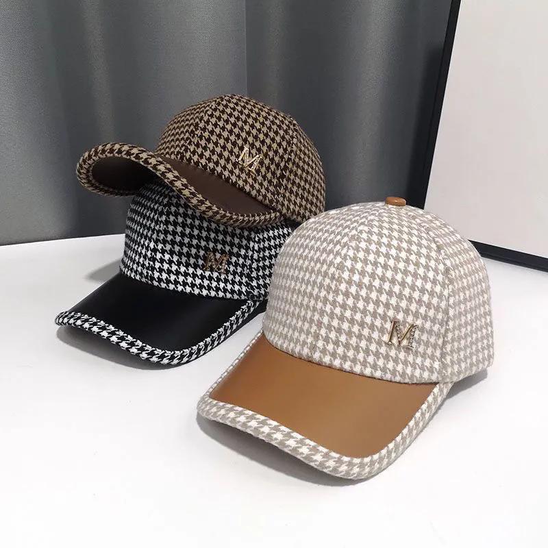 WTEMPO Women's Solid Color Warm Winter Printed Hats Office Ladies Outdoor Commuting Cold-proof Windproof Baseball Hats