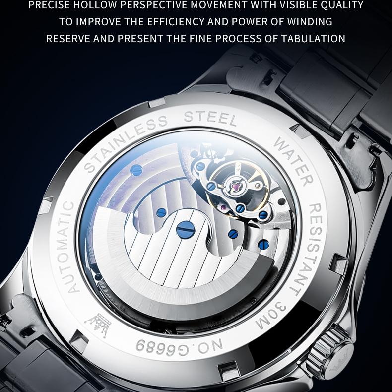 OLEVS Hodinky Módní Vodotěsné Luminous Mechanical Watch Pánské hodinky Pánské hodinky
