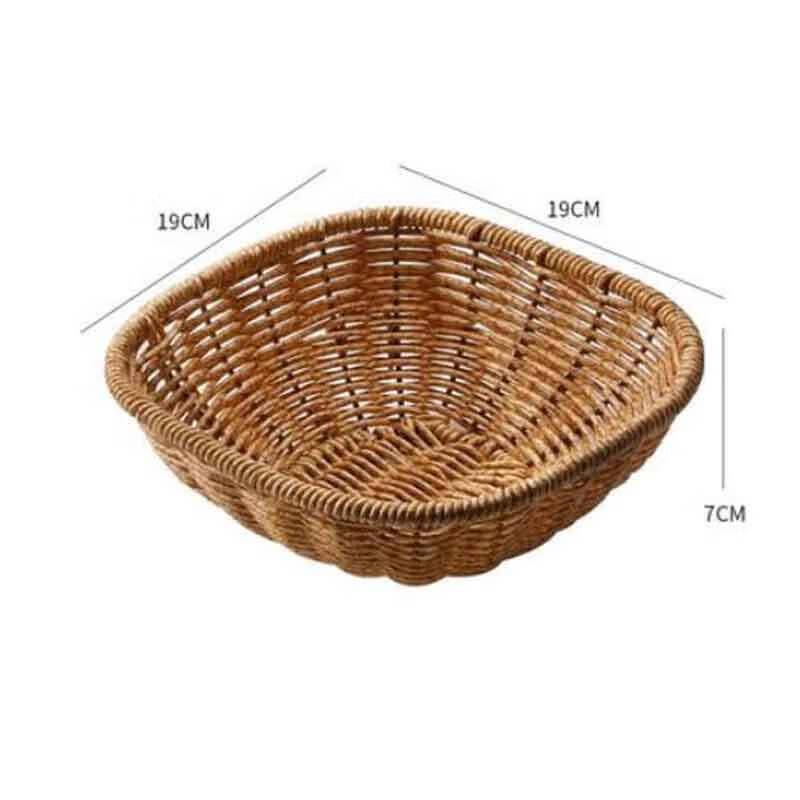 Homeglen Imitationsrattan Snackkorb