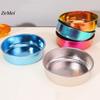 Pure Titanium Ice Flower Double-Layer Pasta Plate,Western Round Basin, Fruit Storage Plate for Home and Camping, Large Tableware
