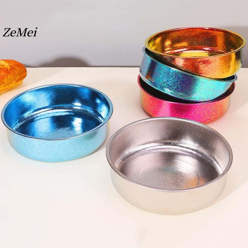 Pure Titanium Ice Flower Double-Layer Pasta Plate,Western Round Basin, Fruit Storage Plate for Home and Camping, Large Tableware