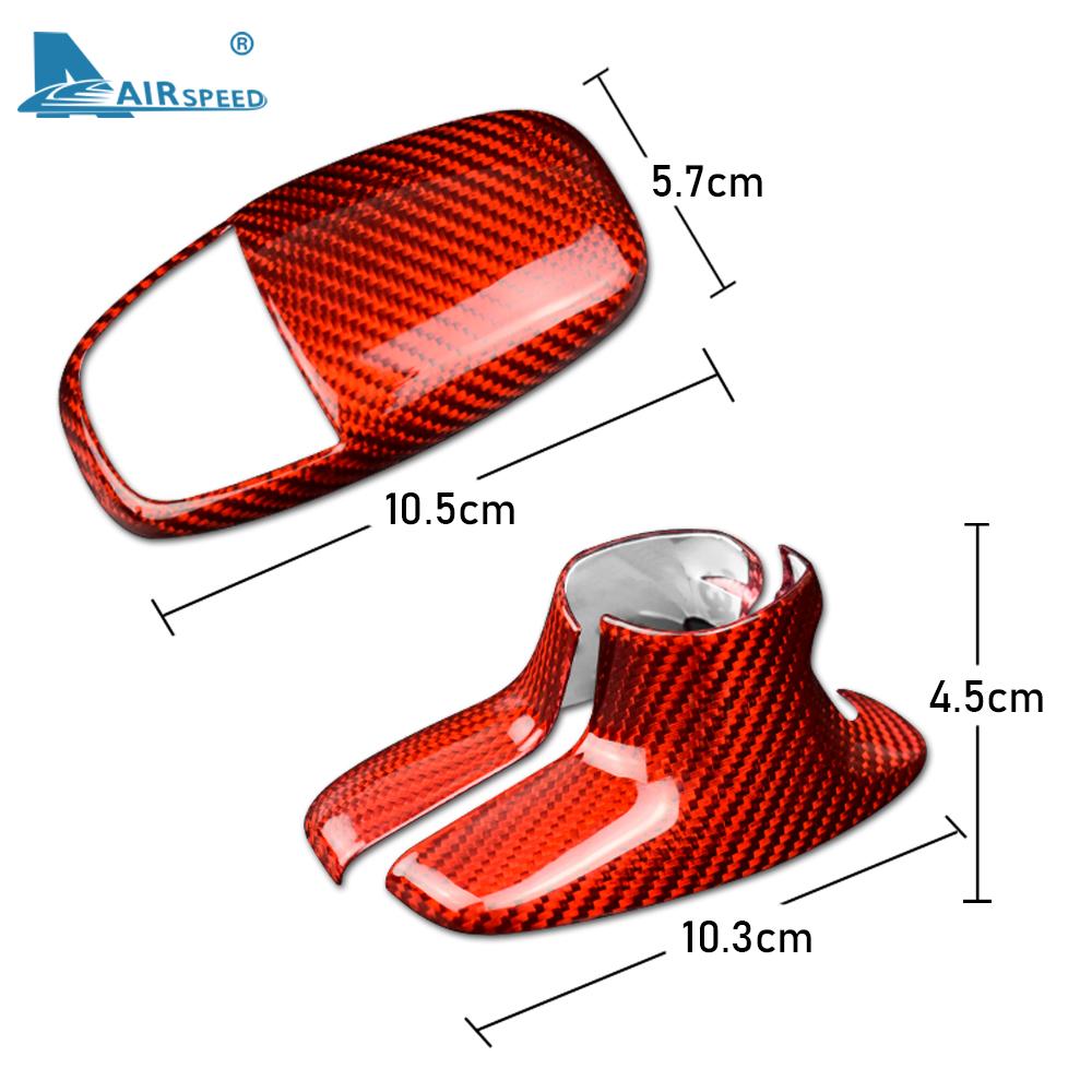 Real Hard Carbon Fiber for Dodge Challenger Charger 2015 2016 2017 2018 2019 2020 2025 2025 2025 Car Gear Shift Knob Cover