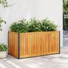 VidaXL Planter 85x45x44 Cm Solid Acacia Wood and Steel, Outdoor Planter, Flower Box, Potato Planter, 367611