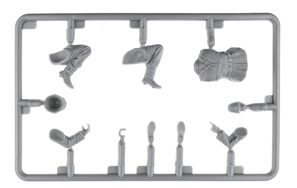 Miniart German Tank Crew Member Set Resin Head Plastic Model MA53024 1/35 2, Parts, 4-Piece Set, Kit,