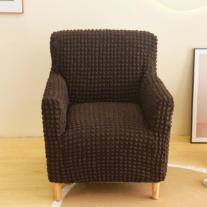 Bubble Grid Club Chair Cover Stretch Tub Bar Armchair Slipcovers Leisure Single Sofa Covers Cafe Bar Counter