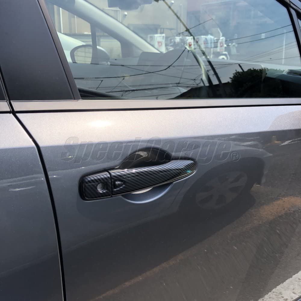 Speed Garage Carbon Fiber Door Knob Handle Covers and Garnishes for the 2020 Nissan Note E13 Custom Parts (SNE13) - Dress-Up