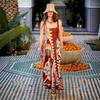 2025 Trendy Printed Linen Patchwork Dress - European & American Style