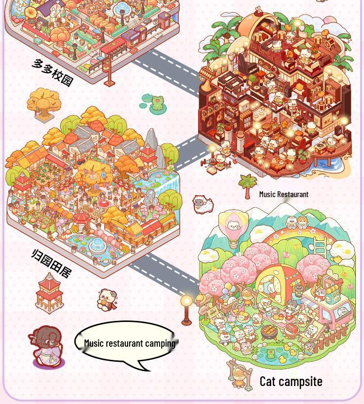 3D-Aufkleber mit Cottage-Szene: Miniatur-Landschaftsbau & DIY Journal Set