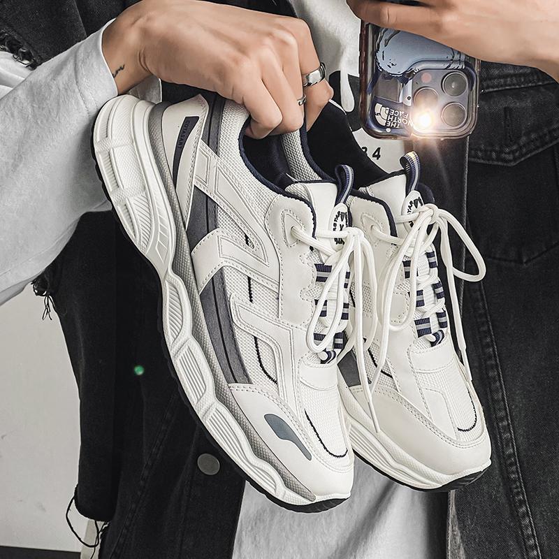 

Новые модные мужские туфли Four Seasons Low Top, удобные дышащие повседневные кроссовки 44 синий/белый