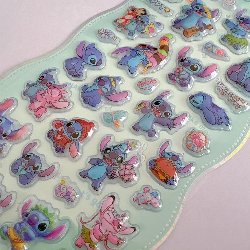 Stitch Cartoon Stationery Stickers for DIY Journals, Scrapbooks, School Supplies, Assorted Patterns, Self-Adhesive, Waterproof