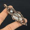 Moonstone 999 Copper Wire Wrapped Pendant, Handmade Gemstone Pendant, Gift For Mom Antique Jewelry