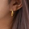 Elegant Gold Slimming Teardrop Earrings, Stylish Dangle Hoop Jewelry For Women Fine Gift