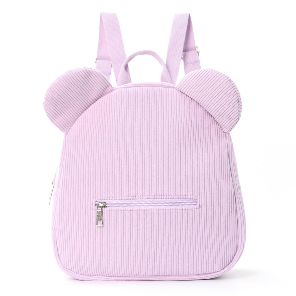 Plüschbär mit Ohren Kinderrucksack mit gestickten Buchstaben für den täglichen Gebrauch