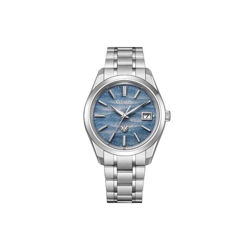 

CITIZEN 100m Water Resistant Solar Quartz Movement Super Titanium Strap Watch 38.3mm Unisex AQ4100-65H Blue Dial