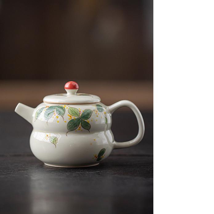 110ml Chinese Small Capacity Handmade Ceramic Teapots Hand-painted Flower Porcelain Tea Pot Household Kettle Travel Tea Set