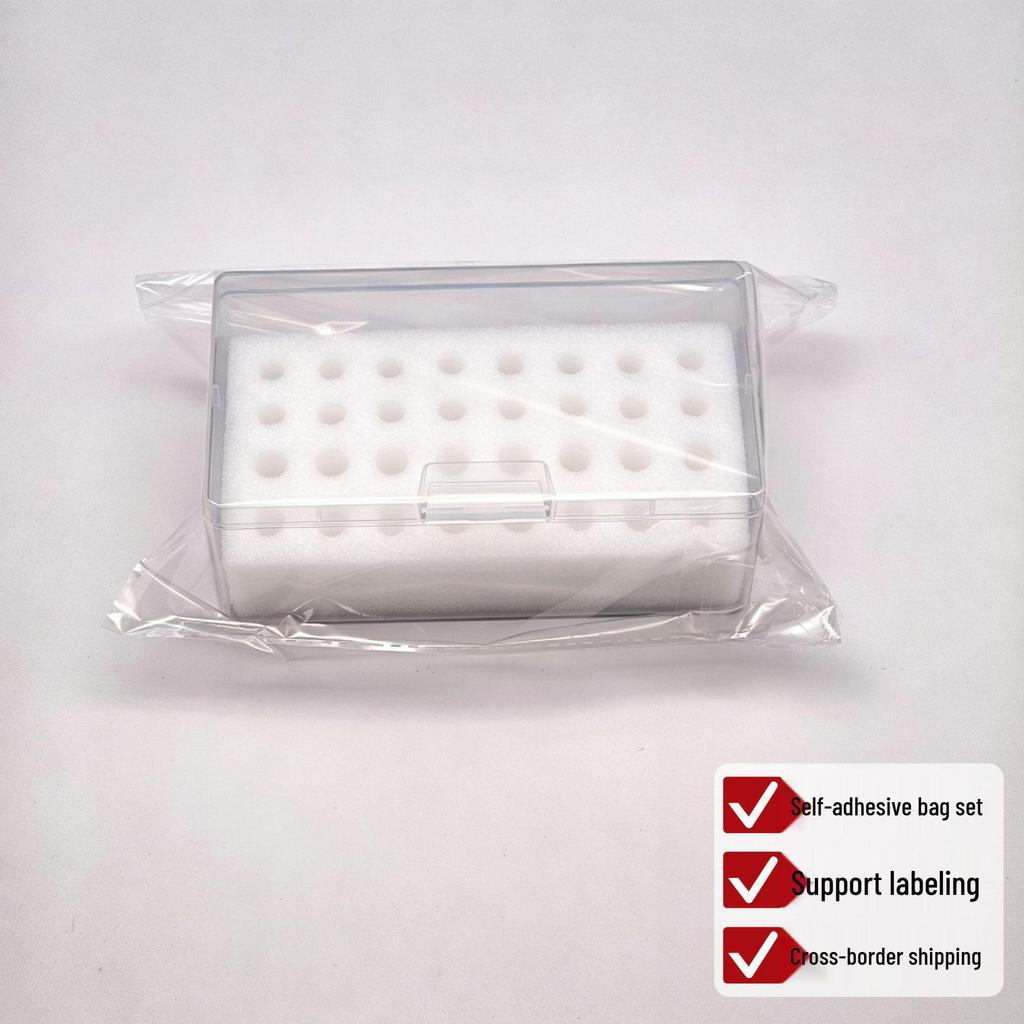 Eco-Friendly Transparent PP Plastic Battery Case with Sponge Lining for No. 5 & No. 7 Batteries