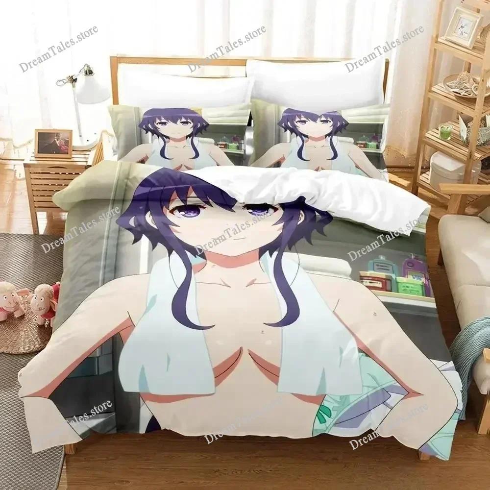 Bikini Saekano How To Raise A Boring Girlfriend Bedding Set Cartoon Anime Three-piece Set Adult Kid Bedroom Duvet Cover Sets741