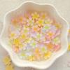 50pcs New Model Resin Cute Mini Colorful Cherry Blossoms, Peach Blossoms Nail Art Flatback Rhinestone DIY Scrapbook Crafts