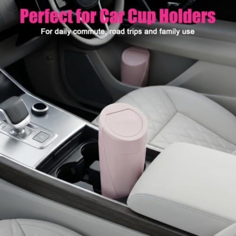 Leakproof Design Car Garbage Bin With Lid Mini Trash Can Portable Car Trash Can for Door Storage