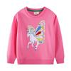 Girls' Spring/Autumn Stylish Round Neck Long Sleeve Sweatshirt