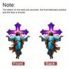 1 2D Flat Acrylic Religious Cross & Butterfly Flower Charm Pendant - for Car Mirror, Backpack, Phone & Keychain