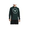 Under Armour Project Rock Logo Print Training Hoodie Men Green 1361747-384