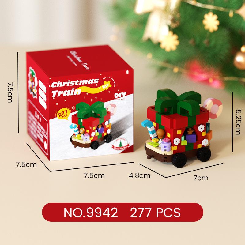 Christmas-Themed Lego-Compatible Building Blocks: Tree, Reindeer & Santa Set