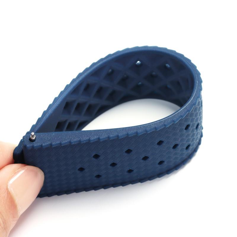 Breathable Silicone TPU Waterproof Sweatproof Unisex Watch Strap - Fits All Brands, 20/22mm