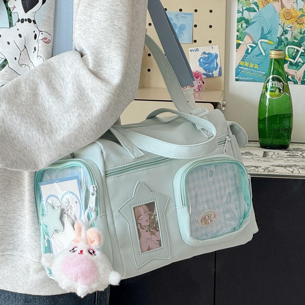 New Japanese Ins Crossbody Bag Large Capacity Versatile Travel Bag for Girls Kawaii Ulzzang Ita Bag Cute Hand-held Shoulder Bag