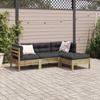 VidaXL Garden Lounge Set 4 Pcs with Cushions Impregnated Pine Wood 3299383