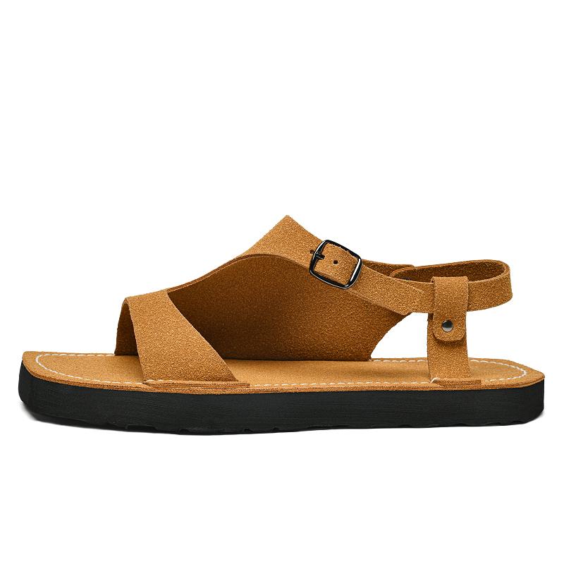 2025 Summer Large Size 38-47 Leather Flip-flops Men Slippers Beach Sandals Man Slipper Fashion Footwear Flip Flop Mens Slides