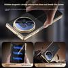 For Honor Magic V5 5G Case Smart View Window Leather Phone Cover with Metal Lens Kickstand