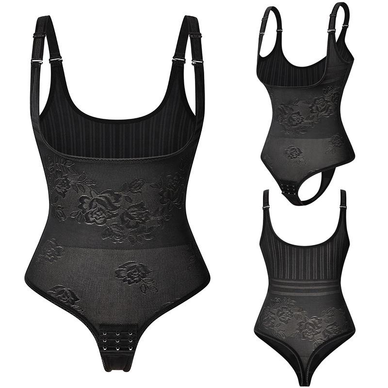 Buy Women Seamless Open Bust Full Bodysuit Shapewear Thong Body Shaper