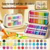 Large Capacity Washable Acrylic Marker Set with Soft Tip and Paint Brushes for Kids' Art Class