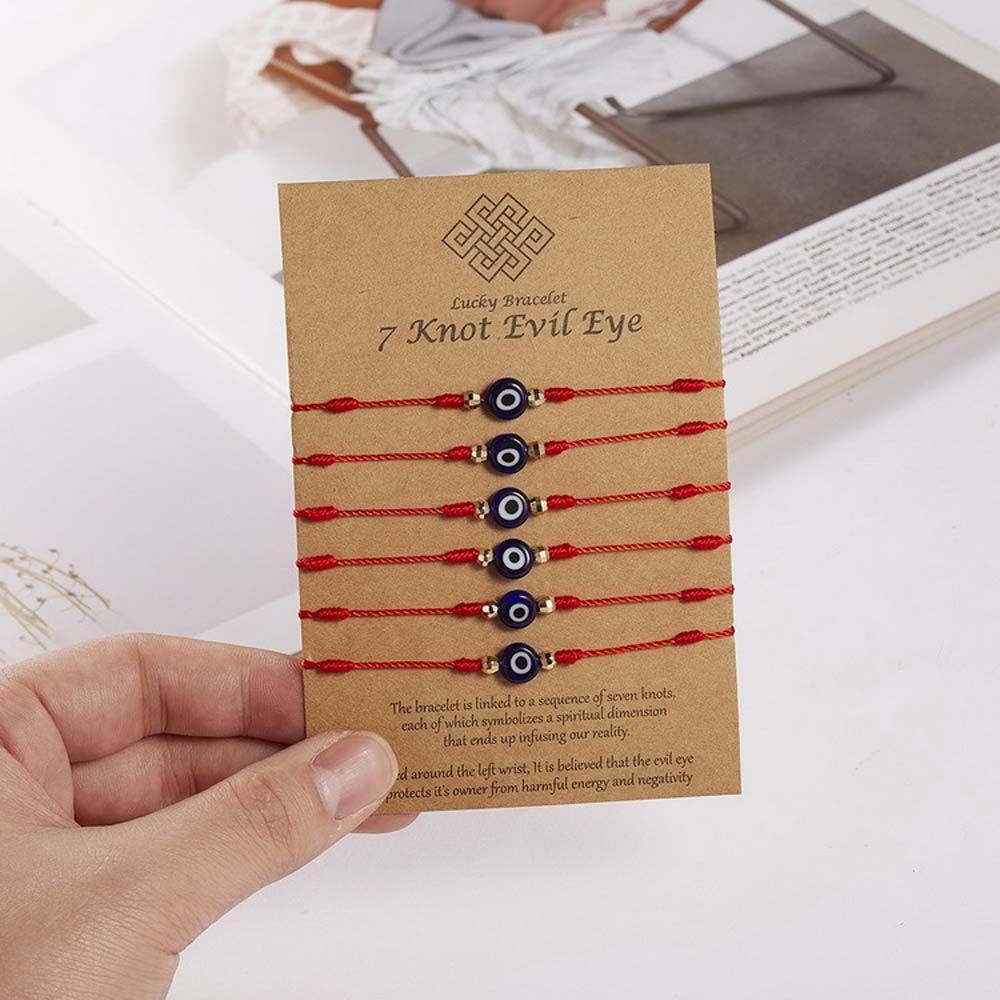 Seven Knots Blue Eyes Hand-woven Bracelets Blue Eye Bracelets Couple Bracelets Braided Hand Ropes