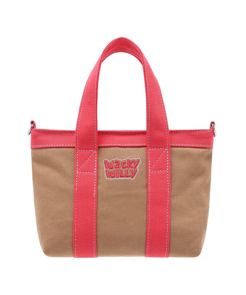 Wacky Willy Canvas Mini Tote Bag Pink