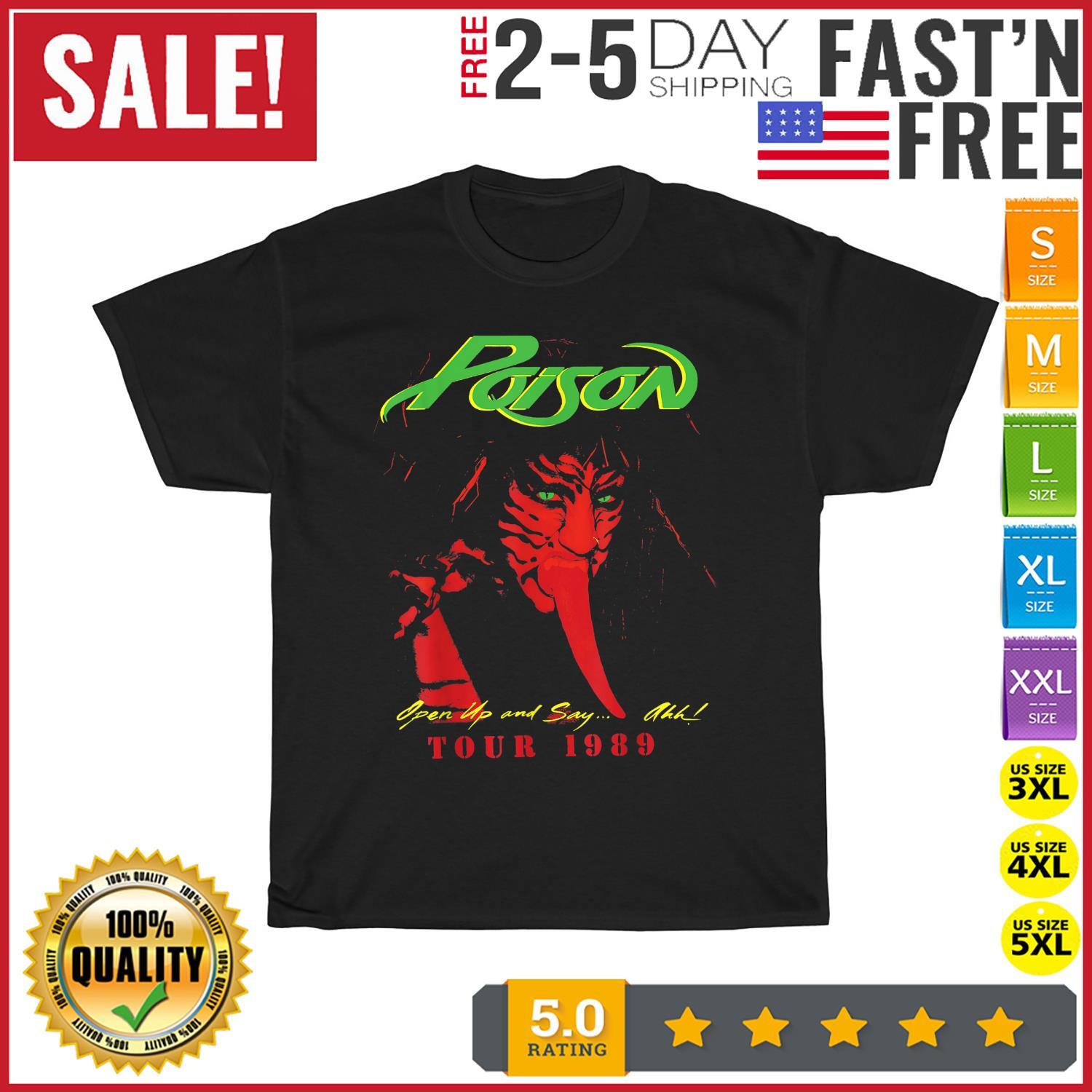 Poison Tour 1989 Vintage T Shirt Mens Womens Tees Top Men Fashion 2023 Women T Shirt Mens Womens Tees Top Short Sleeve NEW S