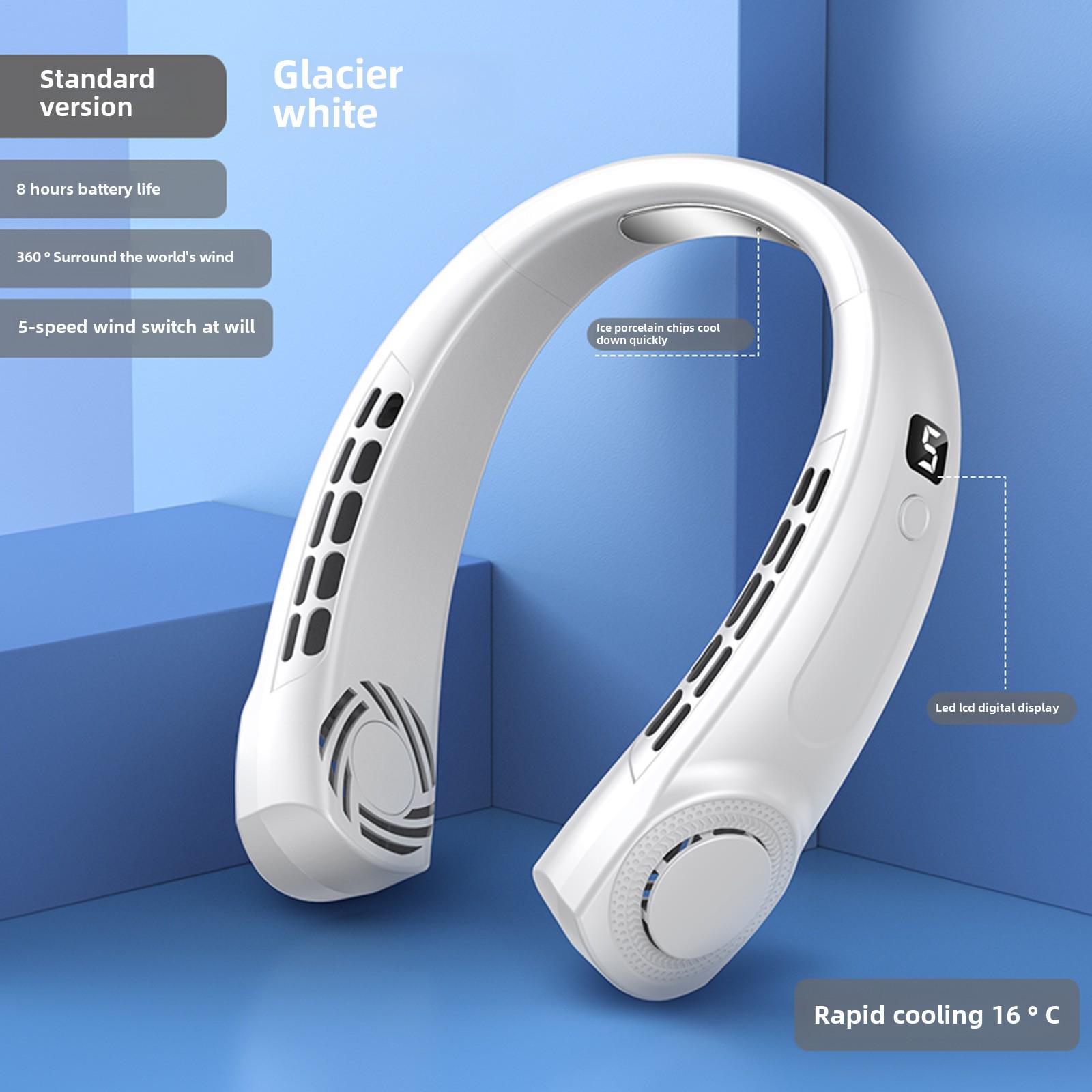 

2024 Стильный USB-перезаряжаемый шейный вентилятор: Портативное, бесшумное, безлистное охлаждающее устройство