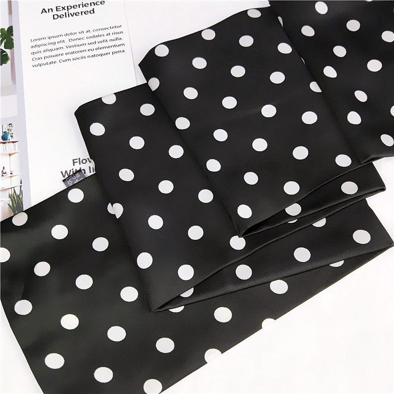 New Polka Dot Small Scarves Women'S Spring Styles Fashionable And Versatile Autumn And Winter Long Bags Wrist Scarves Decoration